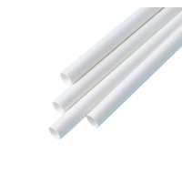 Белая бумажная трубочка, размер 197*6 мм, белая (100 шт в бумажной упаковке), белый