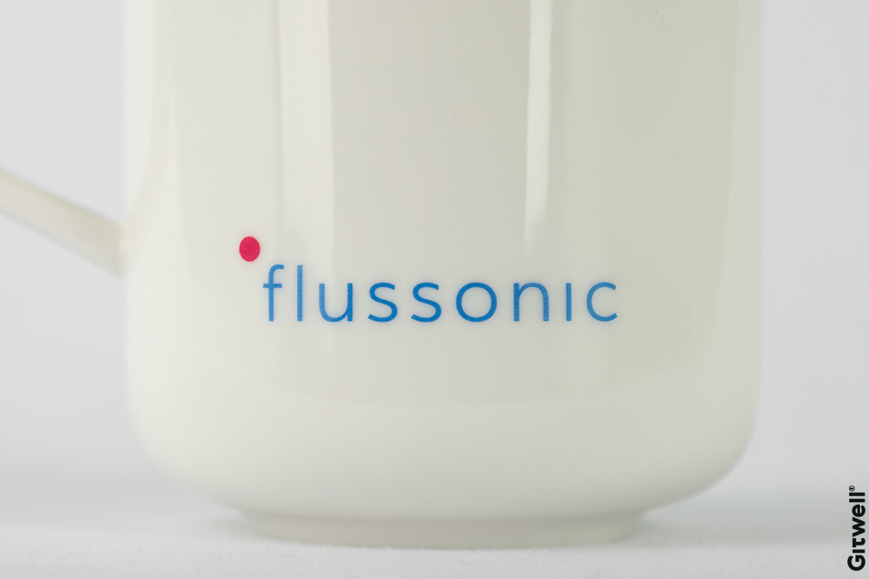 Примеры корпоративных подарков для Flussonic логотип на кружке