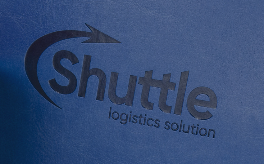 Пример тиснения на ежедневниках для компании shuttle