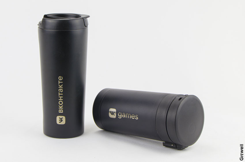 Закажите ваш логотип на термостаканы с крышкой