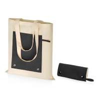 Складная хлопковая сумка для шопинга «Gross» с карманом, 180 г/м2