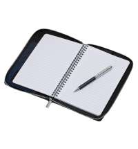 Бизнес-блокнот на молнии А5 «Fabrizio» с RFID защитой и ручкой