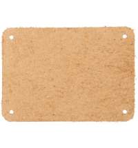 Лейбл кожаный Beta, М, бежевый