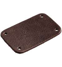 Лейбл кожаный Beta, S, коричневый