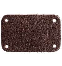 Лейбл кожаный Beta, S, коричневый