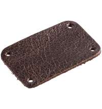 Лейбл кожаный Beta, S, коричневый