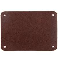 Лейбл кожаный Beta, М, коричневый