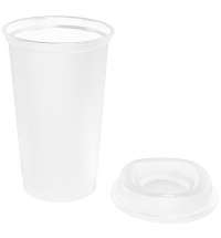 Стакан с крышкой Color Cap White, белый