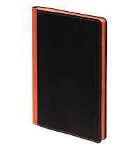 Ежедневник Nice Twice, недатированный, черный с оранжевым