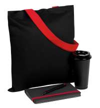 Набор Velours Bag, черный с красным