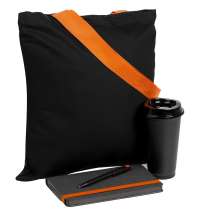 Набор Velours Bag, черный с оранжевым