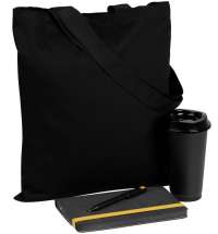 Набор Velours Bag, черный с желтым