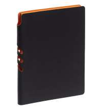 Ежедневник Flexpen Black ver.2, недатированный, черный с оранжевым