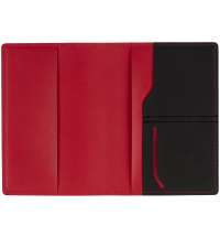 Обложка для паспорта Multimo, черная с красным