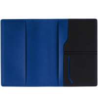 Обложка для паспорта Multimo, черная с синим