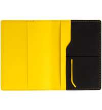 Обложка для паспорта Multimo, черная с желтым