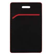 Чехол для пропуска Multimo, черный с красным