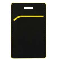 Чехол для пропуска Multimo, черный с желтым
