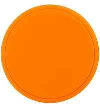 Лейбл из ПВХ Dzeta Round, M, оранжевый неон