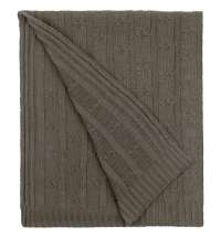 Плед Trenza, коричневый (какао)