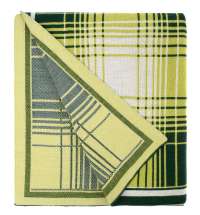 Плед Duotone, зеленый с белым