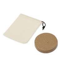 Набор костеров из пробки в хлопковом мешке &laquo;Bali&raquo;