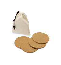 Набор костеров из пробки в хлопковом мешке «Bali»