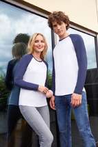 Футболка мужская с длинным рукавом Funky LSL, белая с темно-синим