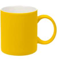 Кружка Promo Soft c покрытием софт-тач, желтая