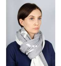 Шарф Bereg, молочный с серым