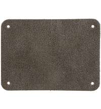 Лейбл кожаный Beta, XL, серый