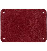 Лейбл кожаный Beta, XL, красный