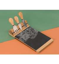 Набор для сыра из бамбука и сланца «Taleggio»