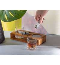 Набор для виски и коктейлей на подставке из дуба &laquo;Whiskey Party&raquo;