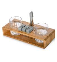 Набор для виски и коктейлей на подставке из дуба «Whiskey Party»