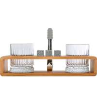 Набор для виски и коктейлей на подставке из дуба «Whiskey Party»