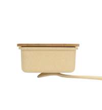 Ланч-бокс «Lunch» из пшеничного волокна с бамбуковой крышкой