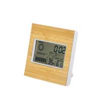 Бамбуковая метеостанция с часами «Moscow Heat»