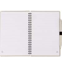 Блокнот А5 «Toledo M» с обложкой из пшеницы и пластика и шариковой ручкой