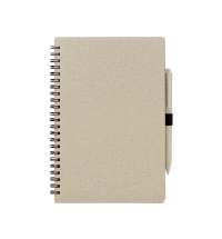 Блокнот А5 «Toledo M» с обложкой из пшеницы и пластика и шариковой ручкой