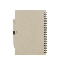 Блокнот А5 «Toledo M» с обложкой из пшеницы и пластика и шариковой ручкой