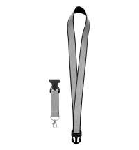 Лента светоотражающая Interlevel, черная с серым