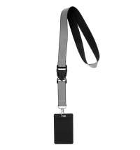 Лента светоотражающая Interlevel, черная с серым