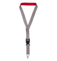 Лента светоотражающая Interlevel, красная с серым