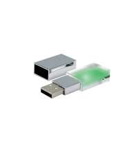 Флешка Moon 16 Гб, зеленая подсветка