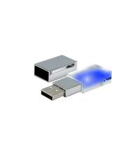 Флешка Moon 16 Гб, синяя подсветка