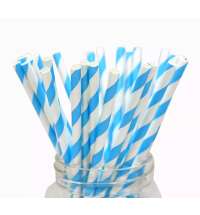 Белая бумажная трубочка, размер 197*6 мм, цветная (25 шт в бумажной упаковке), мультиколор