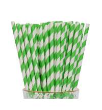 Белая бумажная трубочка, размер 197*6 мм, цветная (25 шт в бумажной упаковке), мультиколор