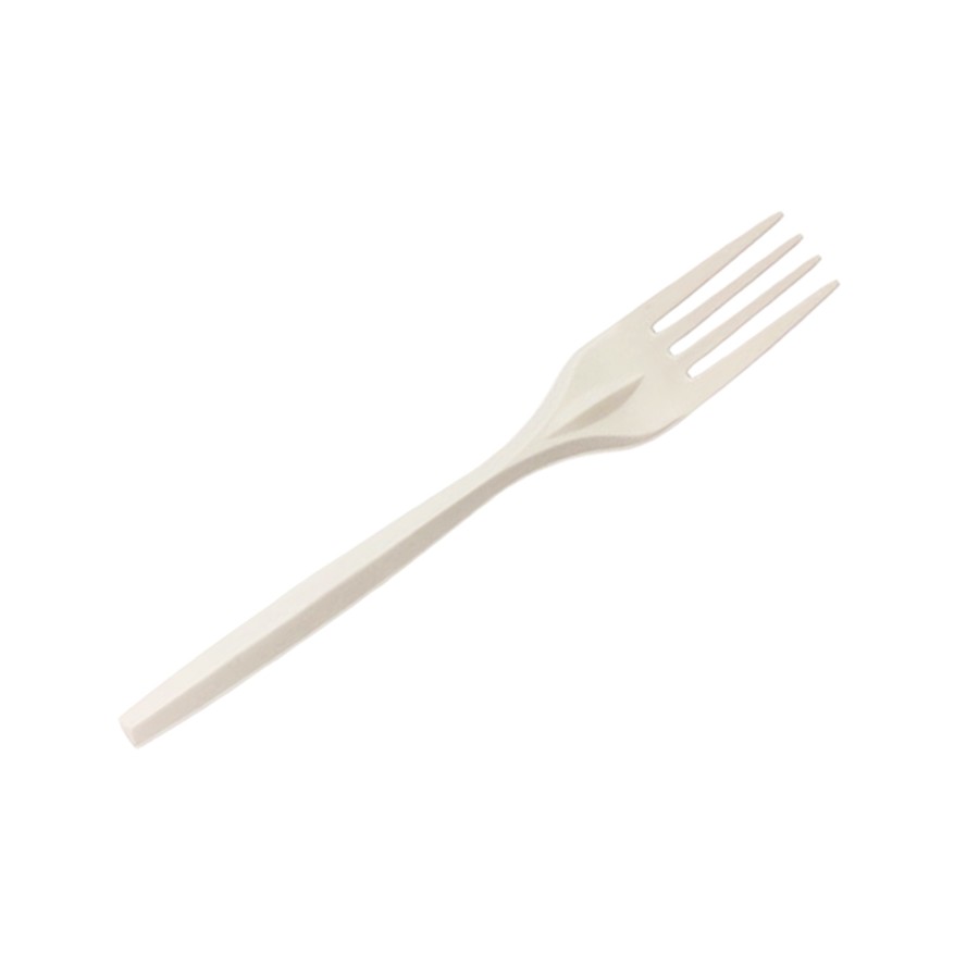 Вилка из кукурузного крахмала, 7 дюймов (17,5 см), белый