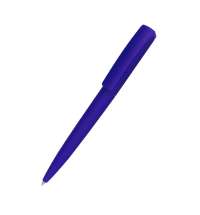 Ручка пластиковая Jangle, софт-тач, темно-синяя